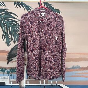 Ben Sherman paisley button down shirt mod retro